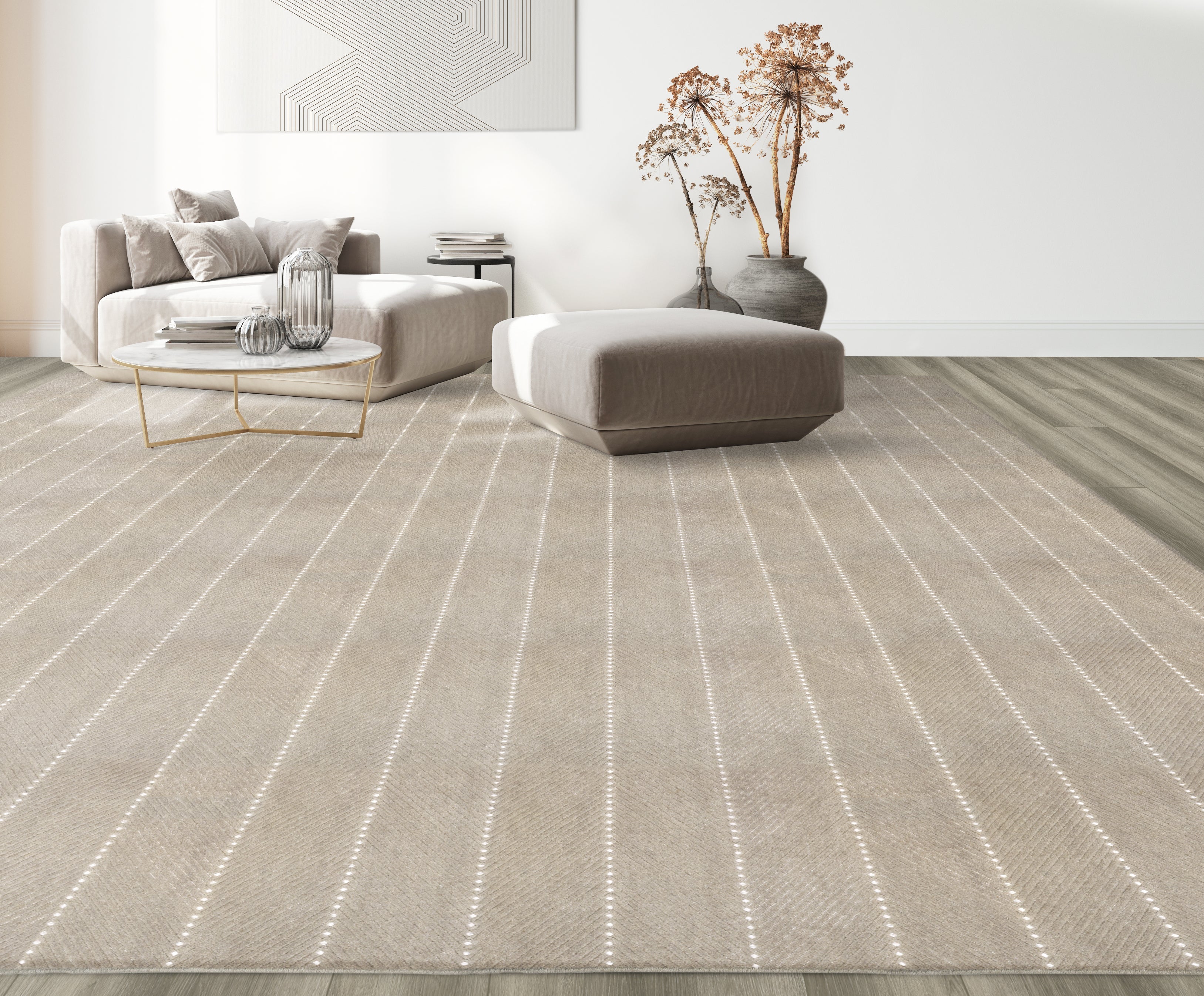 Brocade - Alabaster - LuxCut Carpet