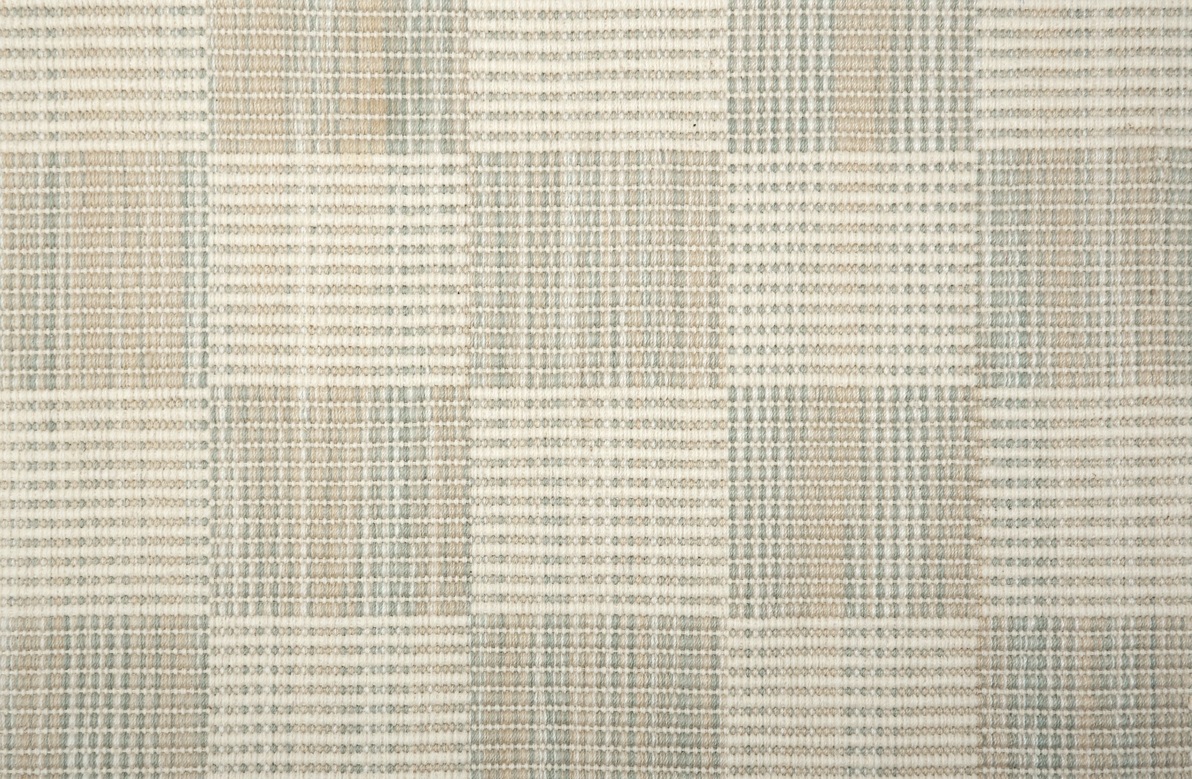 Textured neutral beige and gray checkered rug pattern