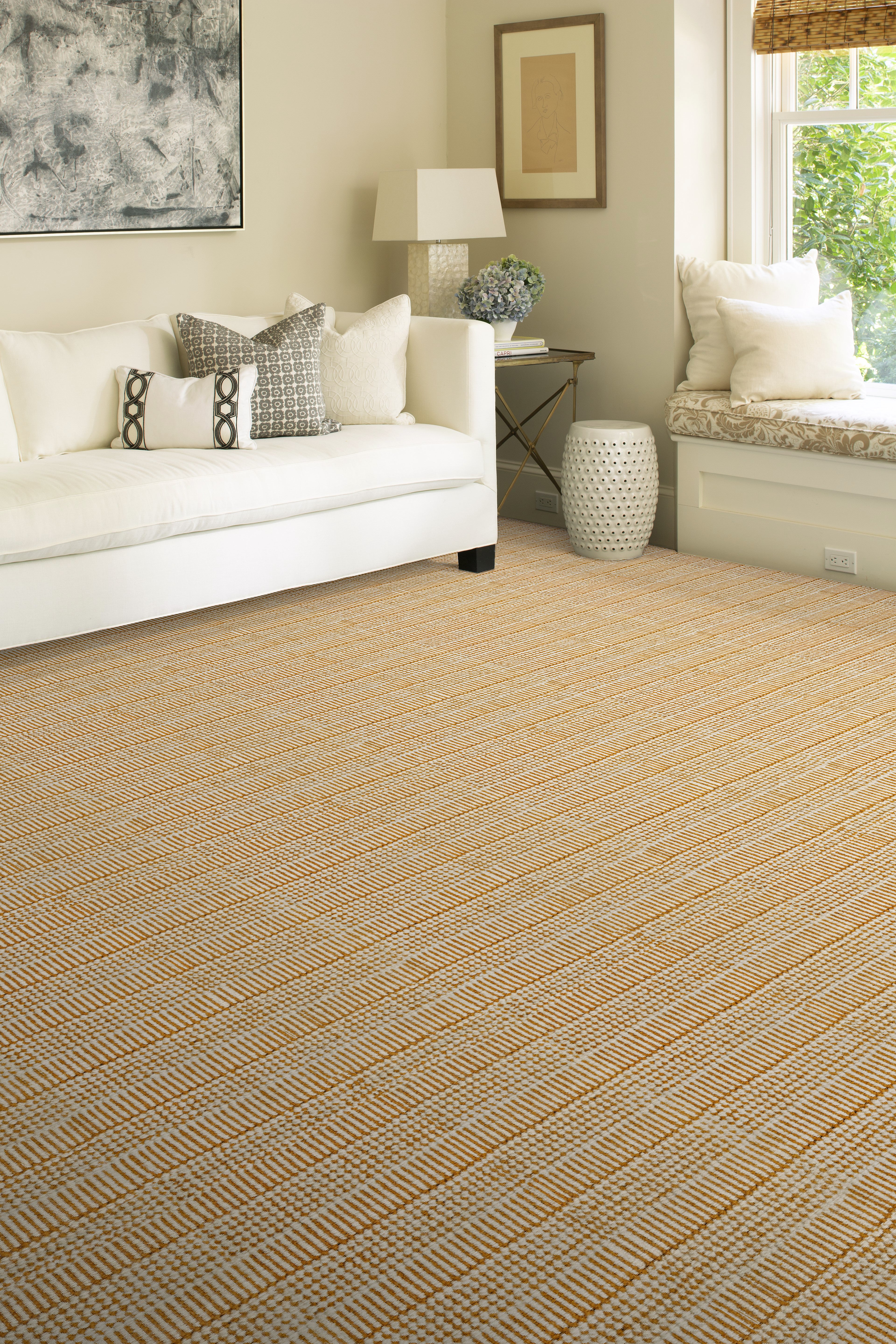 Shazia Stripe - Slate - LuxCut Carpet