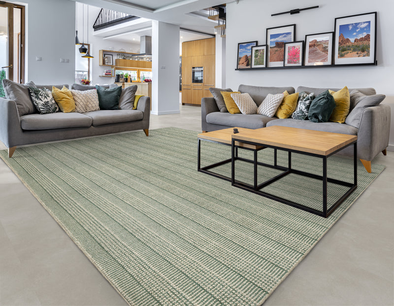 Shazia Stripe - Slate - LuxCut Carpet