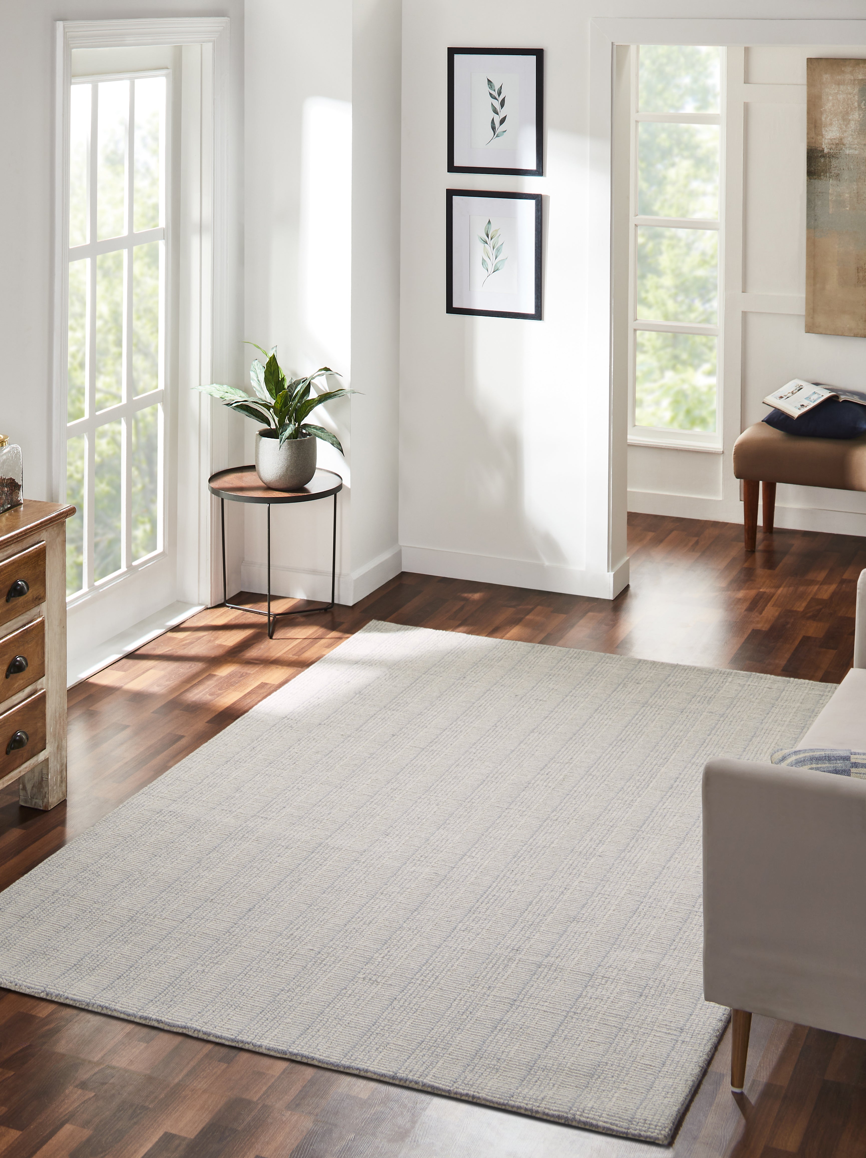 Shazia Stripe - Slate - LuxCut Carpet